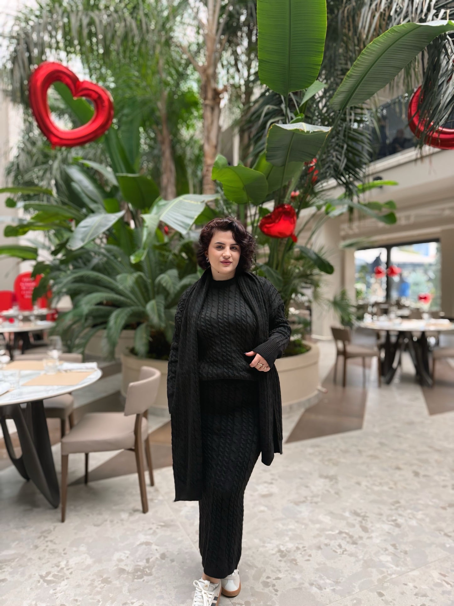 🖤 Set 2 pjesesh + shall  – Ngjyrë e Zezë